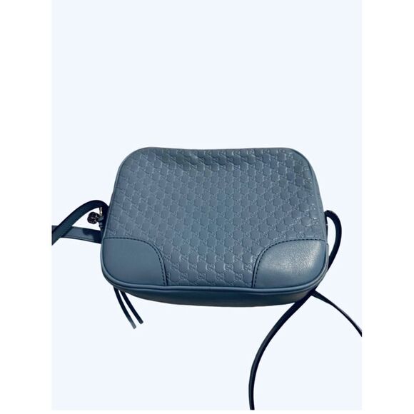 Gucci Micro GG Monogram Blue Leather Crossbody Bag - Picture 9 of 14